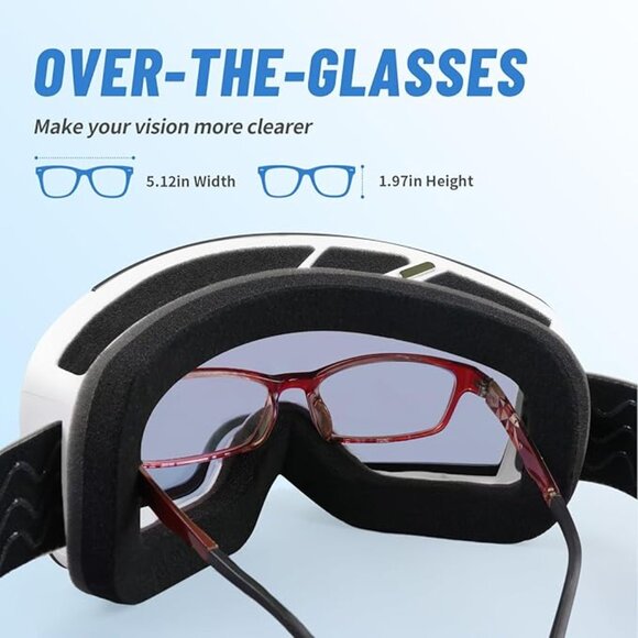 Anti-Fog Snow Snowboard Blue Goggles - Picture 4 of 6